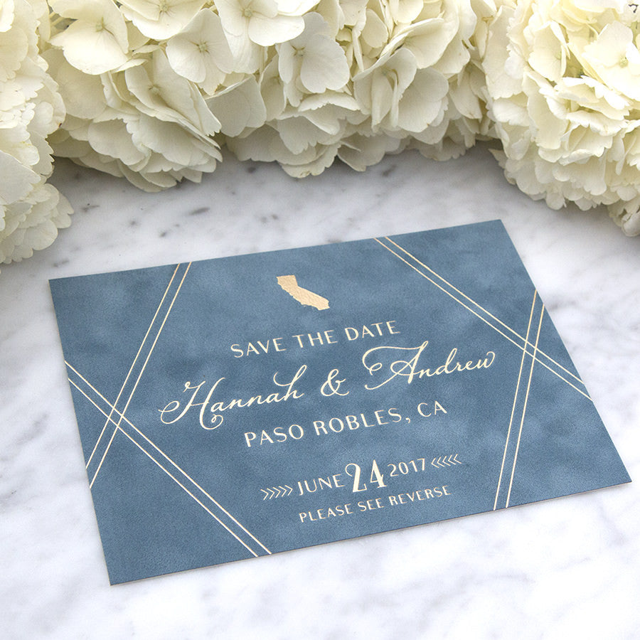 Acrylic and Gold Foil Wedding Invitation - Scotti Cline Designs