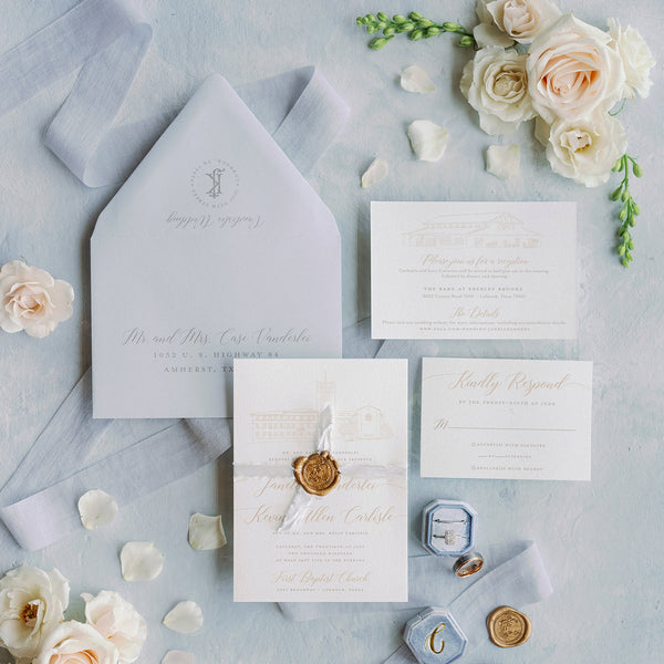 Eberley Brooks Wedding Invitation - Scotti Cline Designs